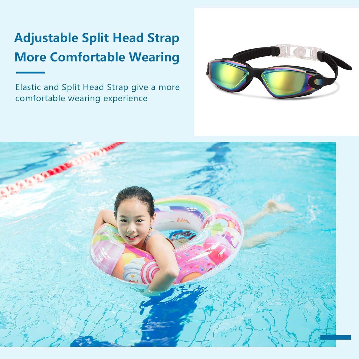 Skiennix Kids Swim Goggles - UV Protection, Anti-Fog, Leak-Proof | 4 Pack for Ages 6-14