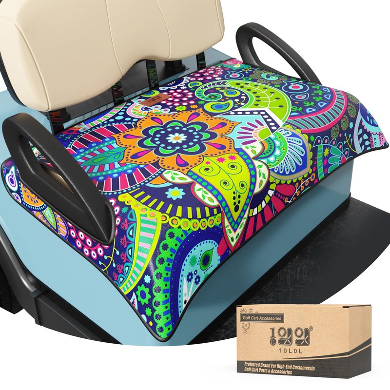 10L0L Universal Golf Cart Seat Covers/Seat Blanket for EZGO TXT/RXV & Club Car DS/Precedent, Breathable Seat Towel/Seat Cushions with Non-Slip Backing, All-Season Comfort (Not for Yamaha)