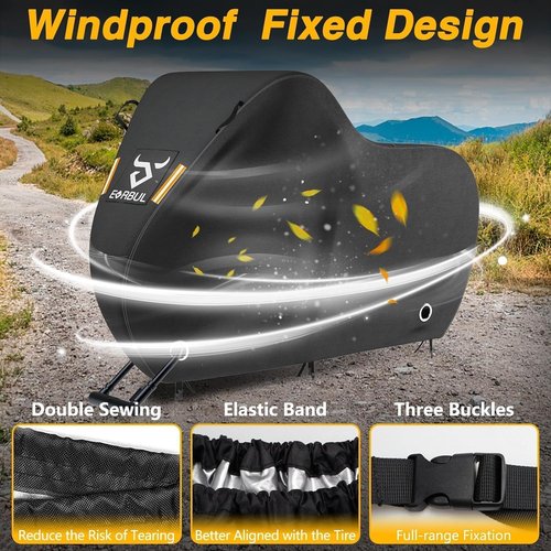 EVERBUL Bike Cover - Outdoor Waterproof Bicycle Cover for 2 or 3 Bikes | 87'' L x 47'' W x 47'' H, Heavy Duty 420D Fabric, UV & Dust Protection