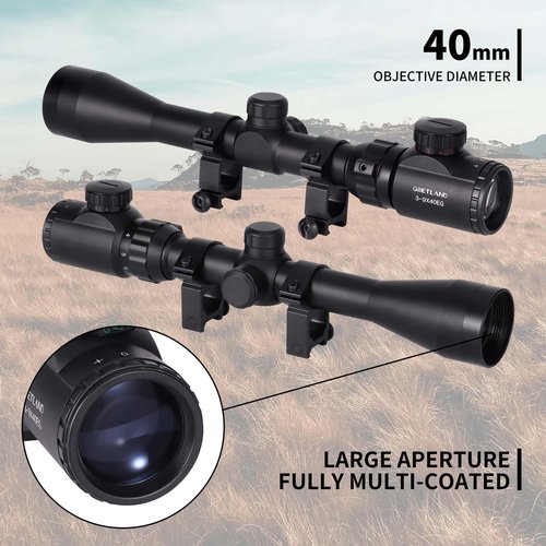 Goetland Scope 3-9x40 EG Red Green Illuminated Rangefinder SFP Mounts