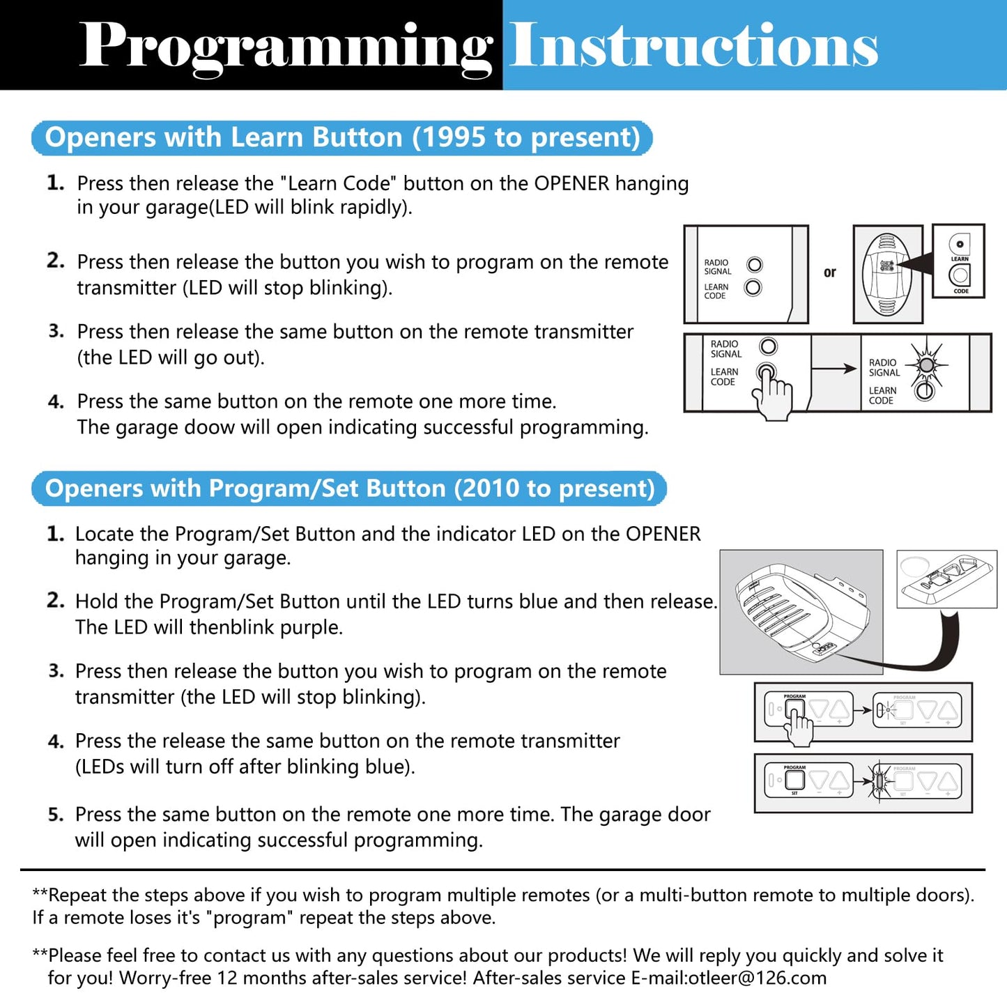 1 for Genie Garage Door Opener Remote for All Genie Intellicode Garage Door Openers, G3T-BX G3T-R 3-Button Intellicode Remote Replacement, Auto-Seek Dual Frequency (1997 to Present)