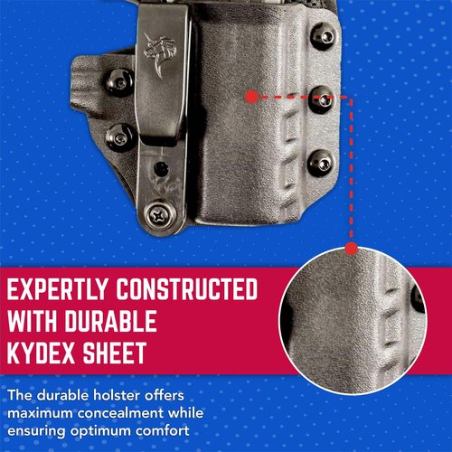 DeSantis Uni-Tuk IWB Gun Holster - Kydex Holster IWB, Concealed Carry, Compatible with Springfield Hellcat and Hellcat OSP - Right Hand Draw, Black
