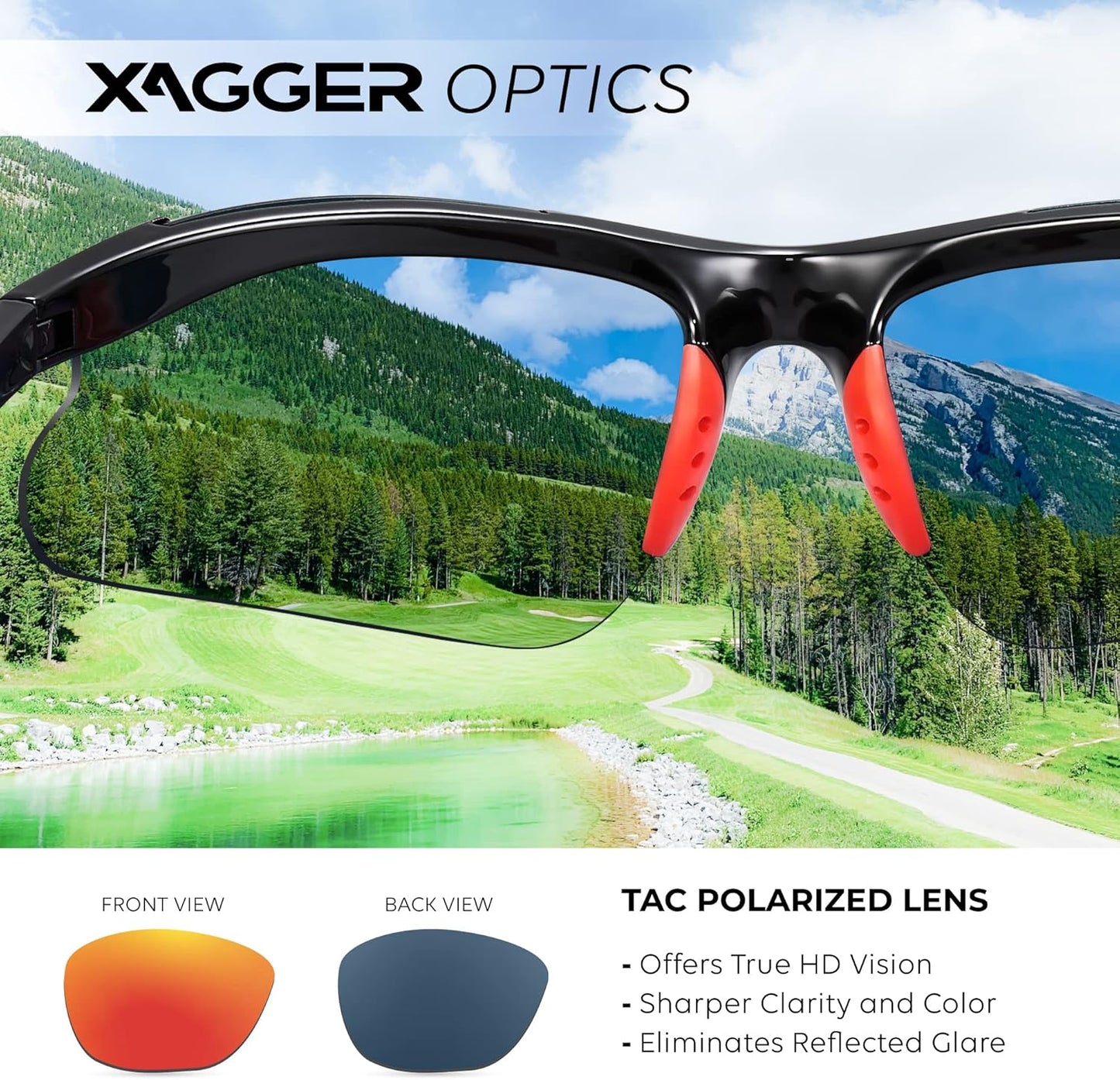 Xagger Kids Polarized Sports Sunglasses - Lightweight TR90 Frame for Boys & Girls | Ideal for Baseball & Softball