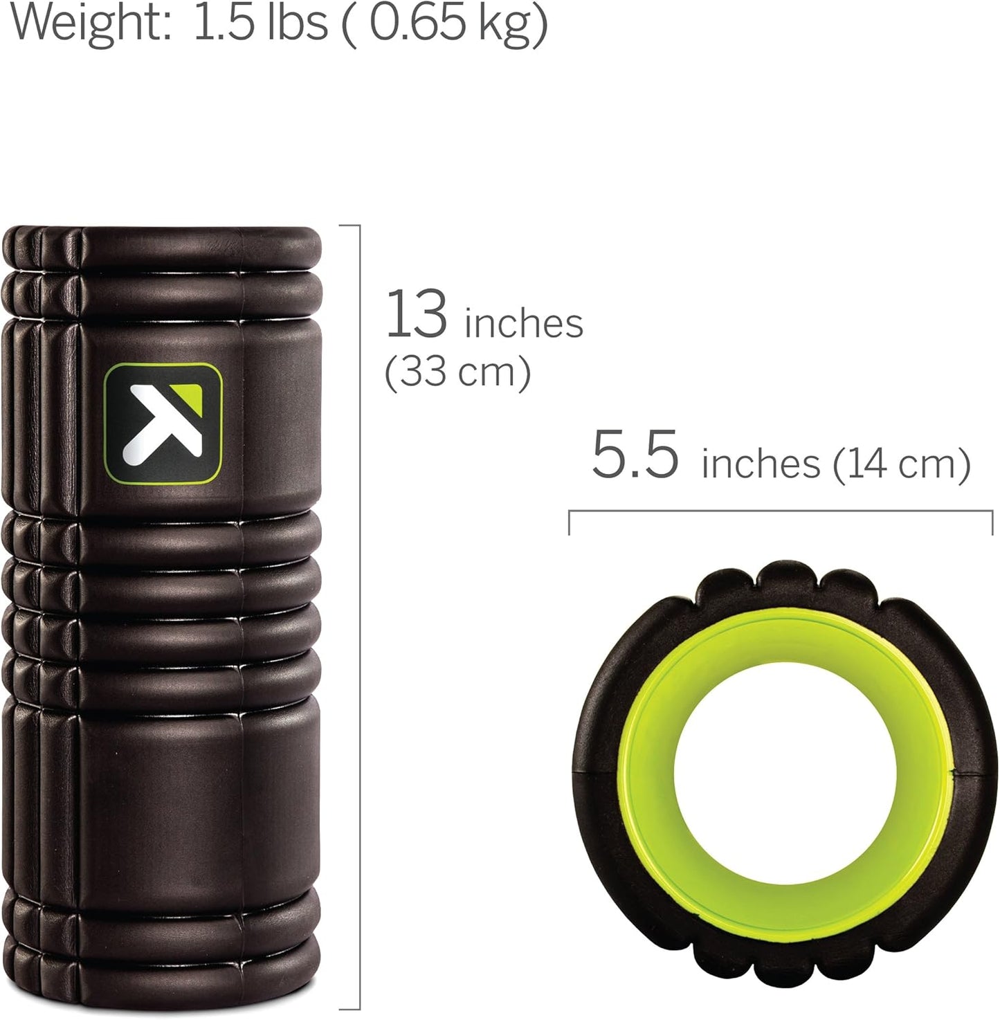 TriggerPoint Grid 1.0 Foam Roller - 13" Multi-Density Massage Roller for Deep Tissue Recovery & Muscle Relief - Enhances Mobility & Circulation