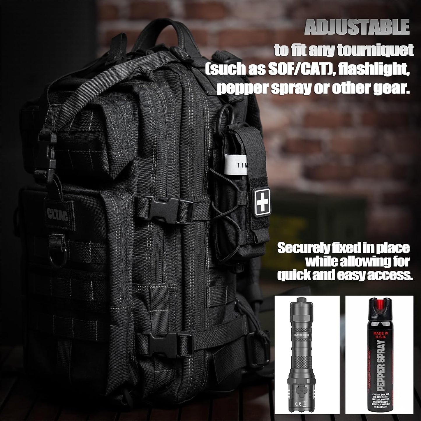Tactical Tourniquet Holder by [Brand Name] - Adjustable Molle Pouch for Belt & Vest | Scissor Holster & EDC Tool Storage