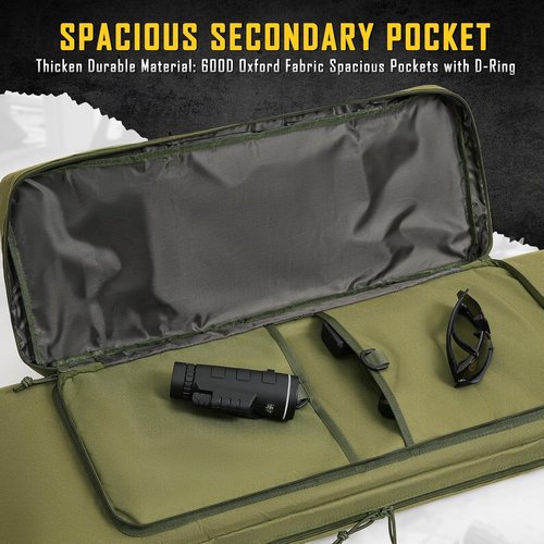 DULCE DOM Double Rifle Case - Soft Gun Bag for Rifles & Pistols | Tactical Storage & Transportation, 32-52 Inch