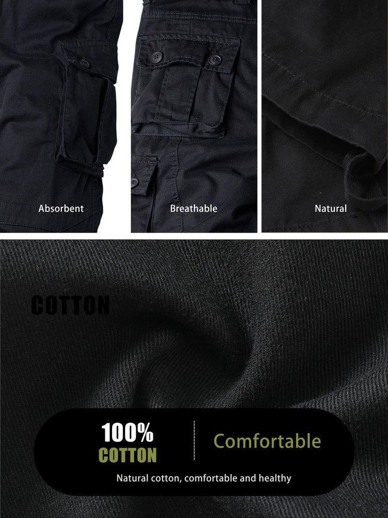 AKHlKING Women's Cargo Pants Work Camo Cotton Casual Combat Wild Outdoor Ripstop Trousers with 8 Pockets Black 12*CG