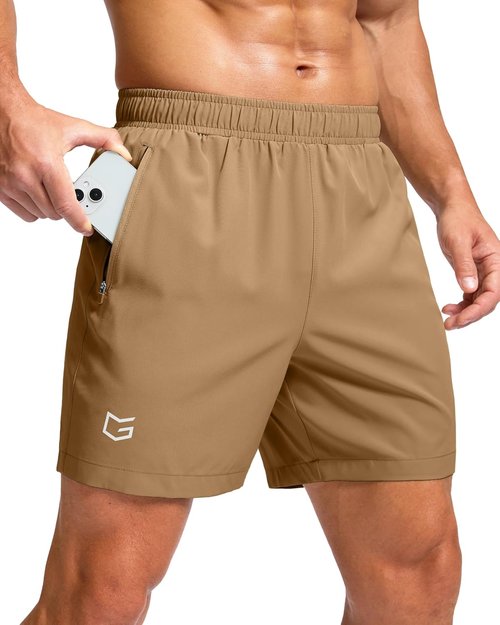 G Gradual Men's Athletic Running Shorts - Quick Dry Zipper Pockets | 7"/5"/9" Workout Gym Shorts for Basketball & Hiking