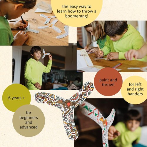 Boomerang | Beginner-Friendly Set for Kids - Perfect for Indoor & Outdoor Fun | 4-Pack