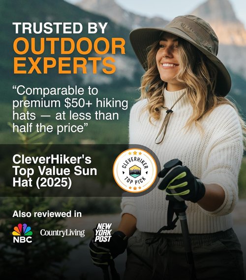 GearTOP Safari Hat for Men Sun Hats for Women UV Protection UPF 50+ Fishing, Gardening, Hiking Hat (22-23 1/2")