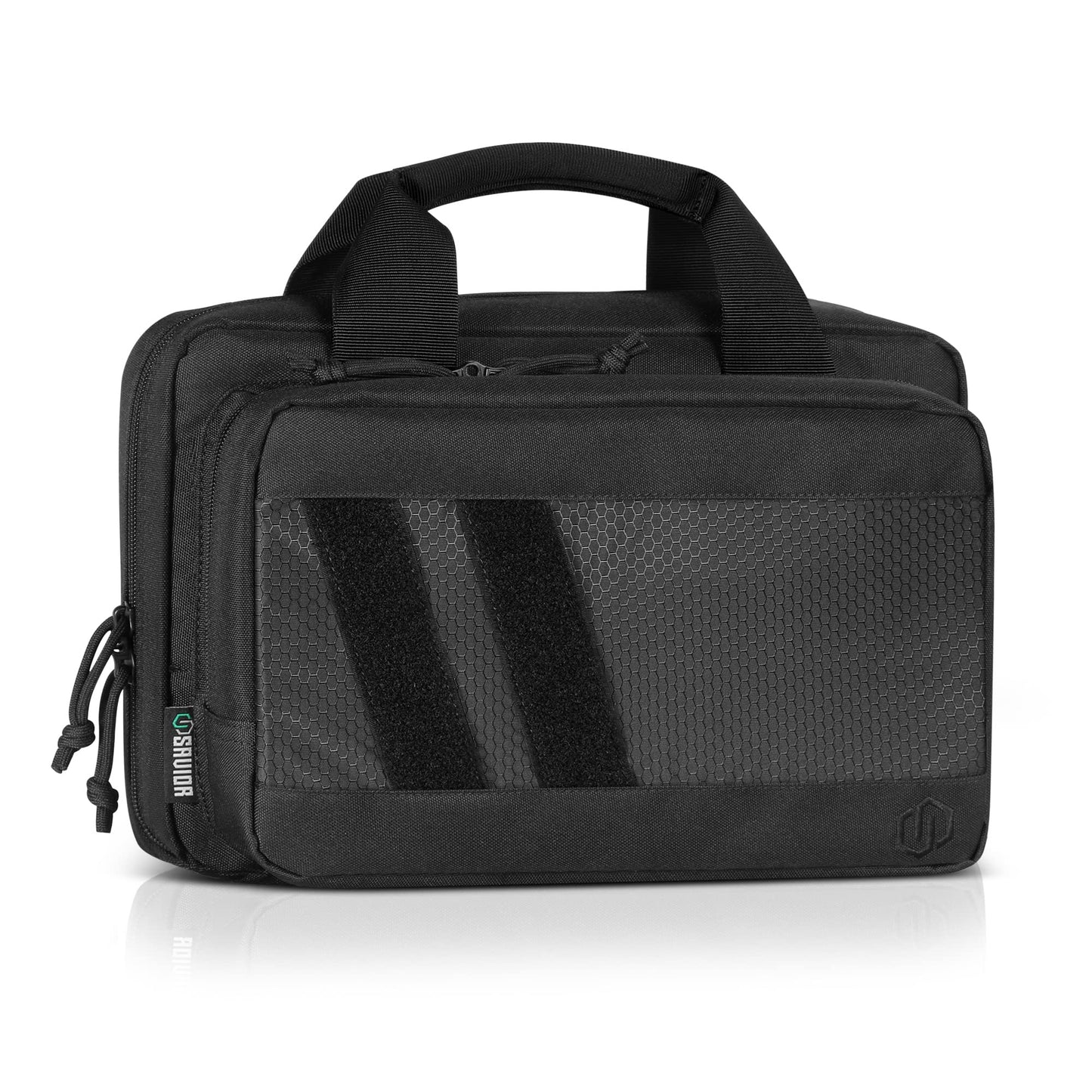 Savior Equipment Specialist Series Tactical Double Scoped Handgun Firearm Case Pistol Bag For Outdoor Hunting Shooting Range, Lockable Compartment