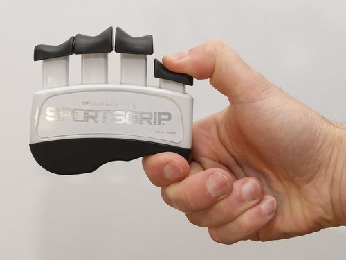 SPORTSGRIP Hand and Finger Exerciser (Medium - 5lbs / 2.3kg) – Best Ergonomic Finger Strengthener to Improve Grip for All Sport Athletes