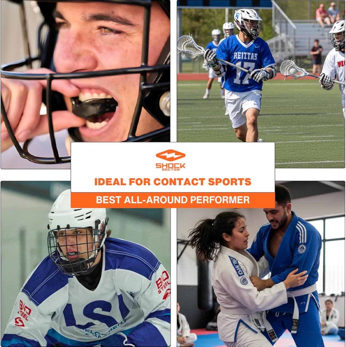 Shock Doctor Mouth Guard - Heavy Duty Gel Max Protection for Sports | Custom Fit for Adults & Youth