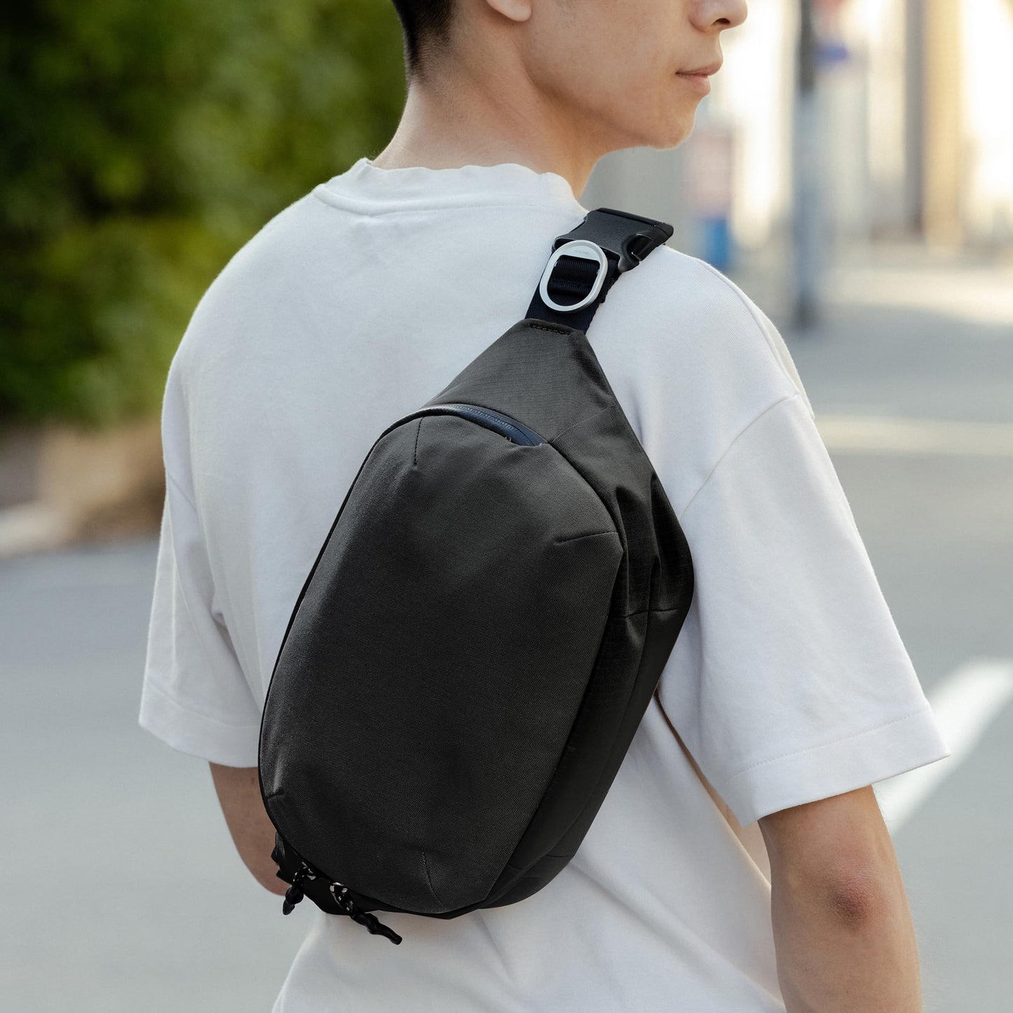 orbitkey Urban Sling – Compact Crossbody Bag with Adjustable Strap & Quick Access Pockets – Lightweight Everyday Carry Sling for Travel, Work, Gym & Outdoor Adventures (Black)