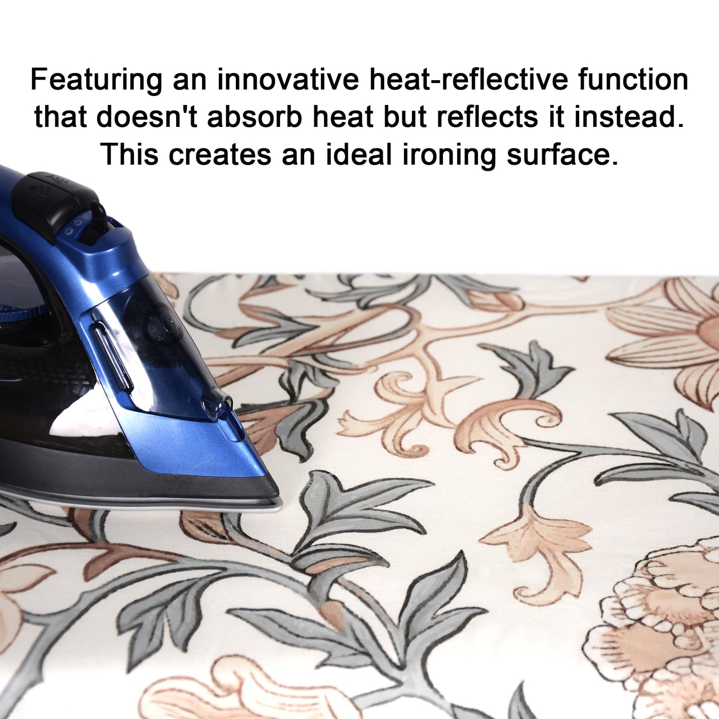 veiox Thick Padded Ironing Board Cover and Pad – Extra Soft & Heatproof Surface – Reflective Heat Technology, Heavy-Duty Fabric – Fits Standard Sizes (15″X54″)