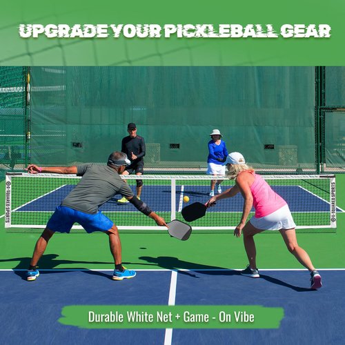 G-SQAURED Pickleball Replacement Net 22ft x 3ft - Indoor/Outdoor Use, Fits Most Free-Standing Pickle Ball Frames(Net Only)