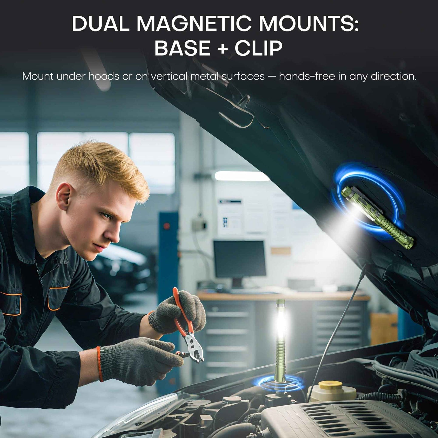 EDC Pen Flashlight Rechargeable,800 Lumen Small Flashlights with Magnetic Clip & Base, 11 Modes LED Pocket Flashlight,Glass Breaker&Bottle Opener, USB-C Flash light for Working,Home and Emergency