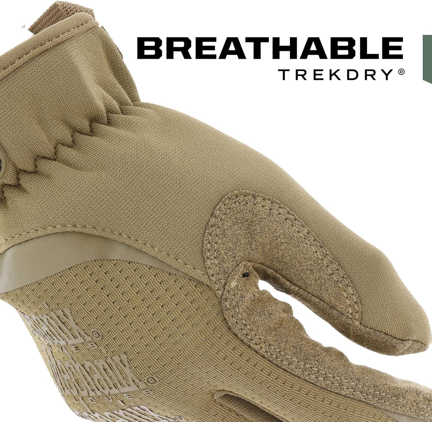 Mechanix Wear FastFit Tactical Gloves - Durable Touchscreen Safety Gloves for Men | Flexible Grip, Brown, Large