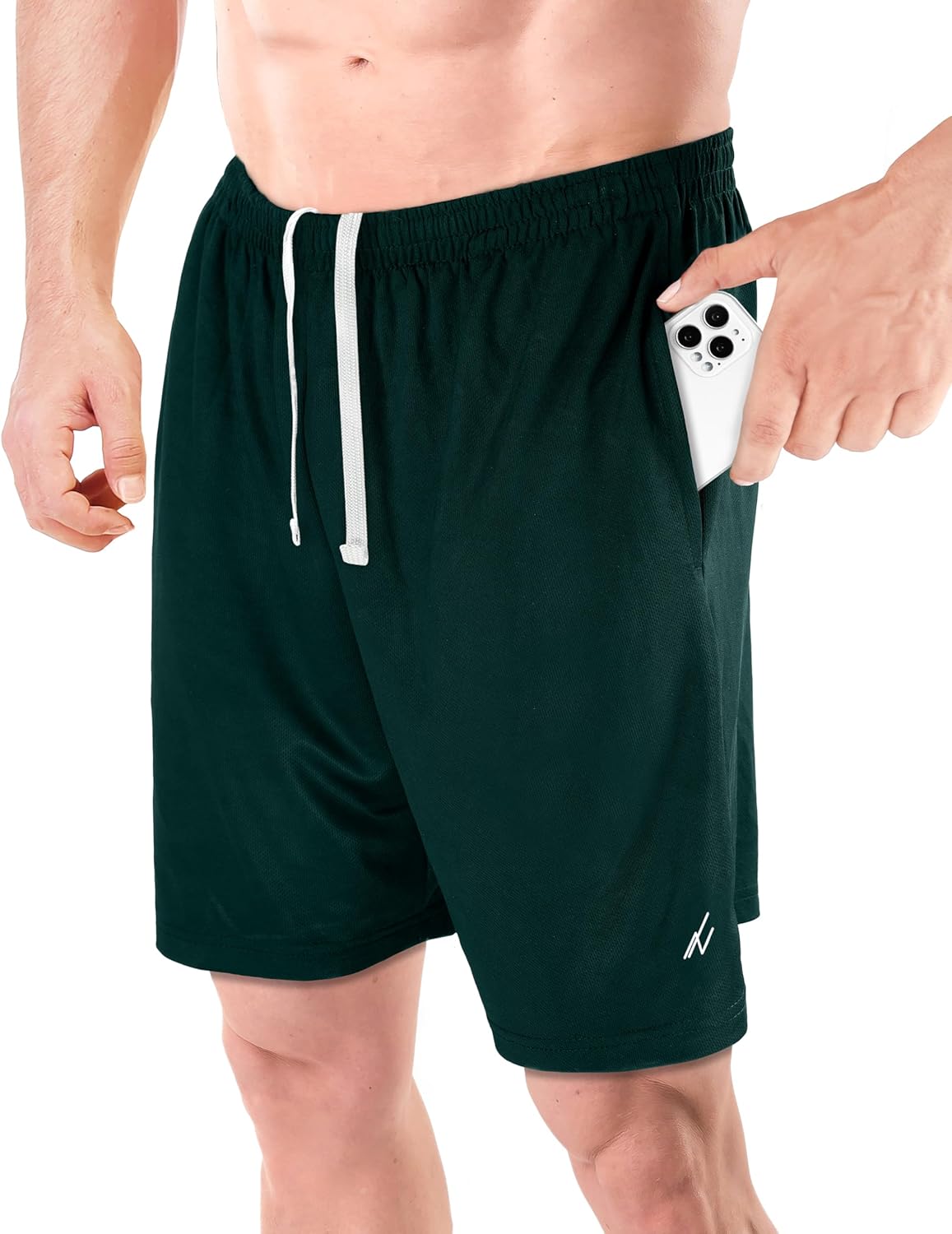 NY Threads Men's Athletic Shorts - Quick-Dry, Lightweight Loose-Fit Gym Shorts with Pockets