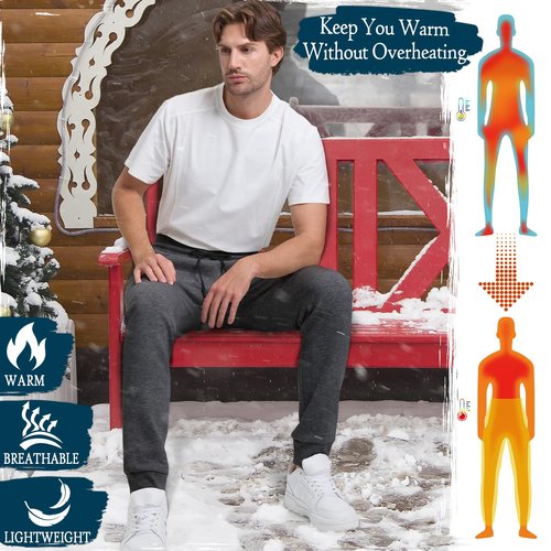 Loofure Sweatpants for Men Fleece 3 Pack Joggers Gym Workout Athletic Track Mens Sweat Pants Cotton with Zipper Pockets