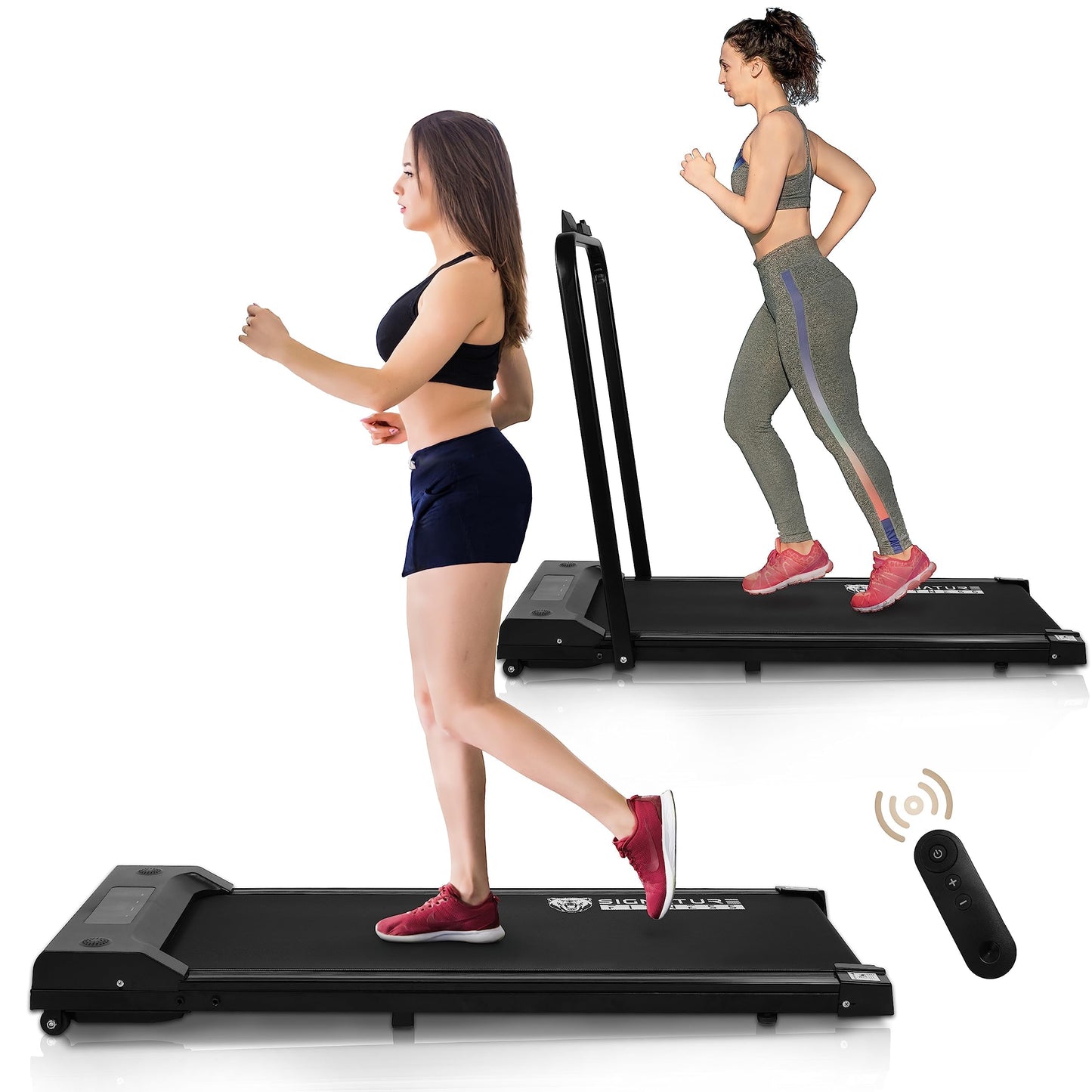 Treadmill Under Desk Walking pad with Incline, Walking Treadmill with Handle bar, Treadmills for Home Small with Remote Control, Pre-Assembled,Black
