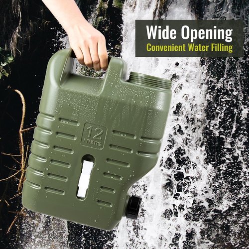 Camping Water Jug - 3.2 Gallon Food Grade Tank with Spout | No Leakage for Picnics & BBQs