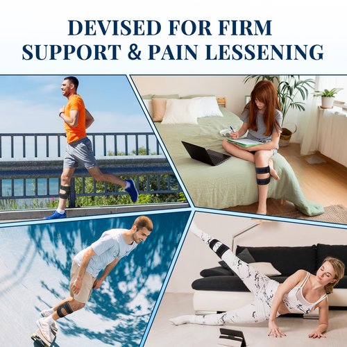 Sciatica Pain Relief Devices Brace, Sciatic Nerve Brace with Adjustable Pressure Pads Targeted Lower Back & Leg Compression for Sciatic Pain, Sciatic Ease Calf Support for Unisex Men Women - Black