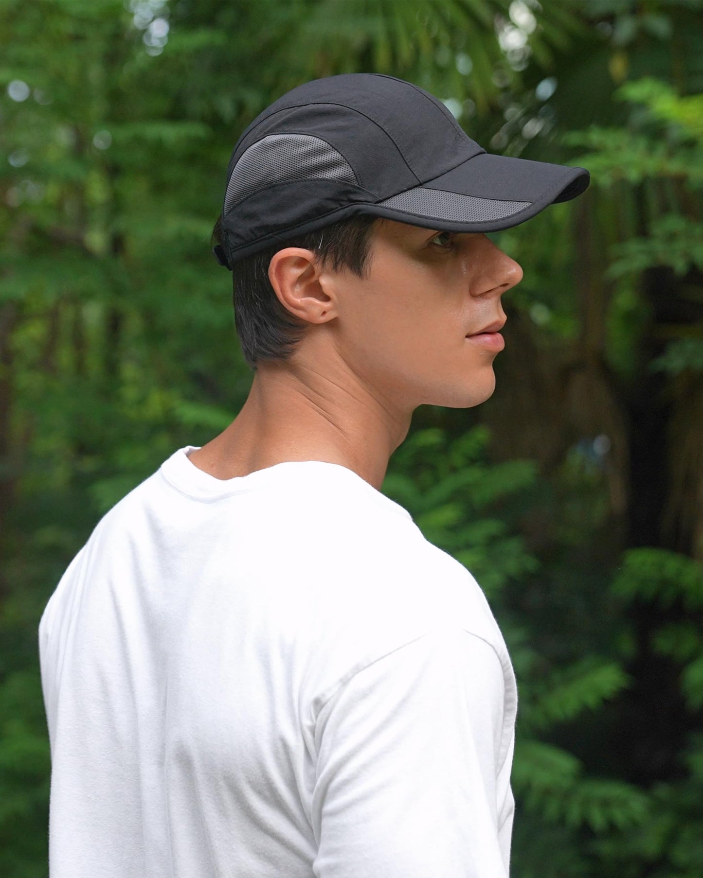 GADIEMKENSD Cooling Running Hat Quick Dry Summer Baseball Cap UPF50+ Sports Sun Caps Breathable Mesh Trucker Dad Hats Unstructured for Golf Tennis Hiking Gym Camp Silver Gray M/L 7-7 1/2
