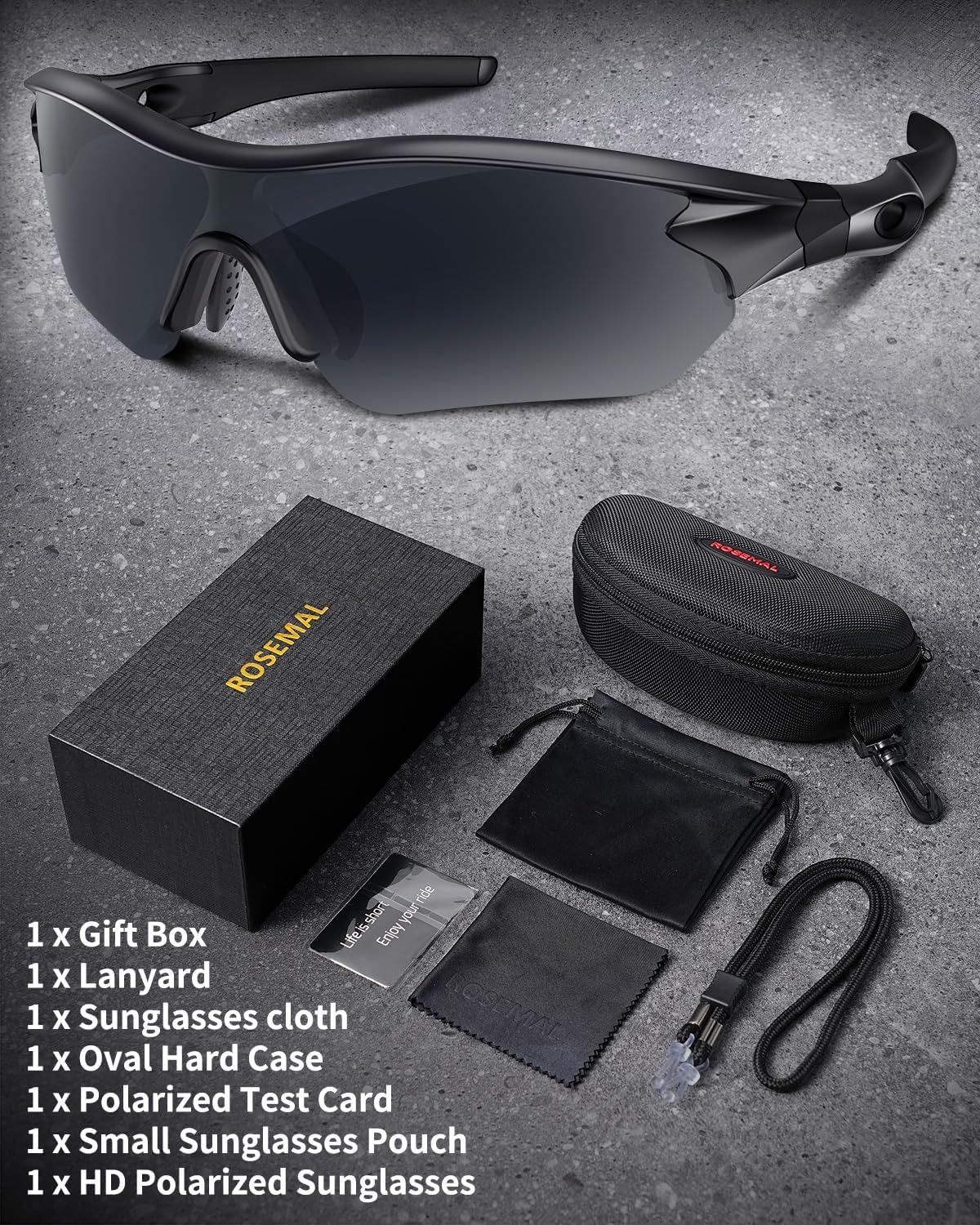 Polarized Sports Sunglasses - UV400 Protection for Men, Women & Youth | Ideal for Baseball, Running, Fishing & More
