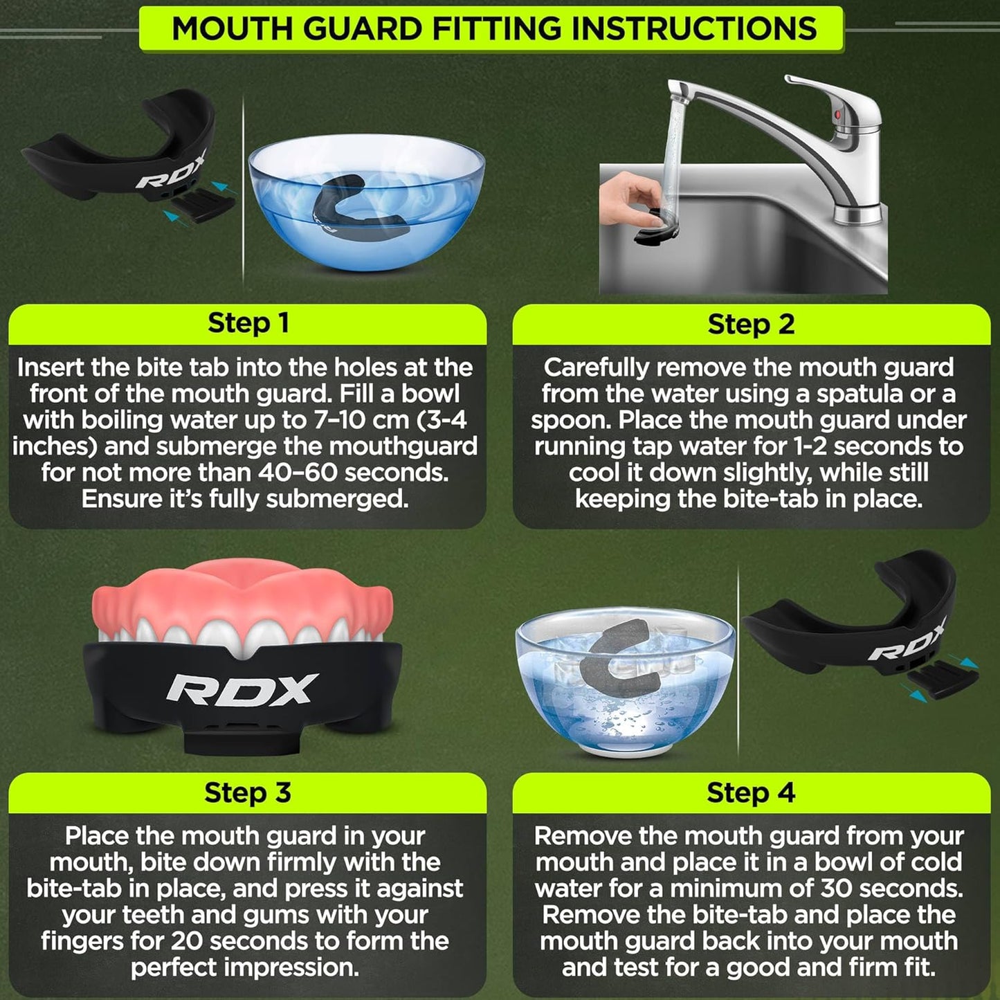 RDX Mouth Guard - Adult Boxing & MMA Gum Shield with Storage Case | Perfect for Contact Sports 12+