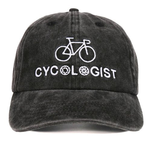 InnoBeta Cyclist Gifts for Men - Cycologist Bicycle Hat - Road Cycling Embroidered Baseball Cap Grey