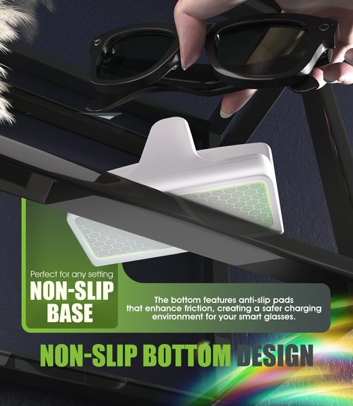 Seltureone Charging Dock Compatible with Ray-Ban Meta Wayfarer, Skyler, Headliner Smart Glasses with 3.28FT Type-C Charging Cable for Ray-Ban Meta Gen 2 Charger Accessories