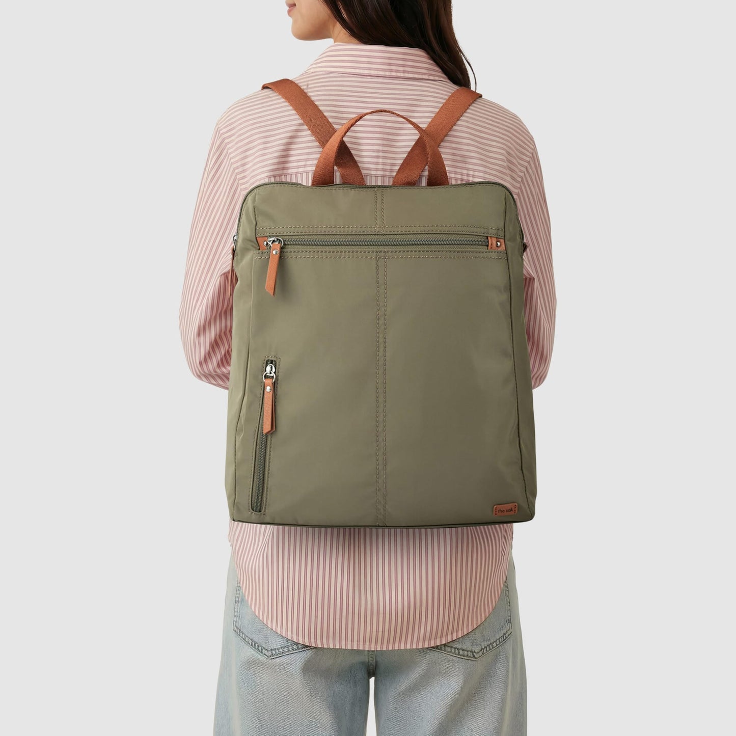 The Sak womens Esperato Recycled Nylon Backpack, Olive Ii, One Size US
