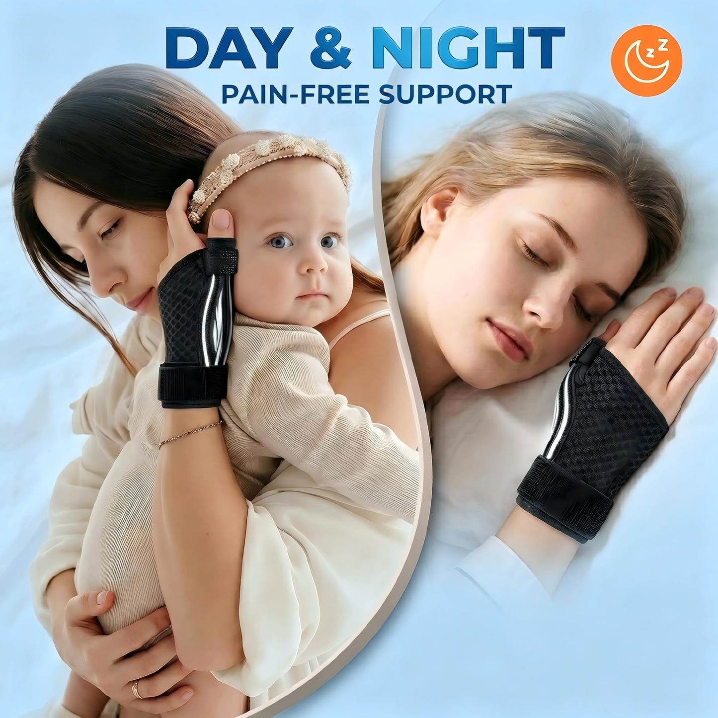 FITSOON Professional-Grade Thumb Support Brace Breathable Thumb Spica Splint Stabilizer for Trigger Finger, De Quervain's Tenosynovitis, Arthritis, Sprains, Day and Night Pain Relief