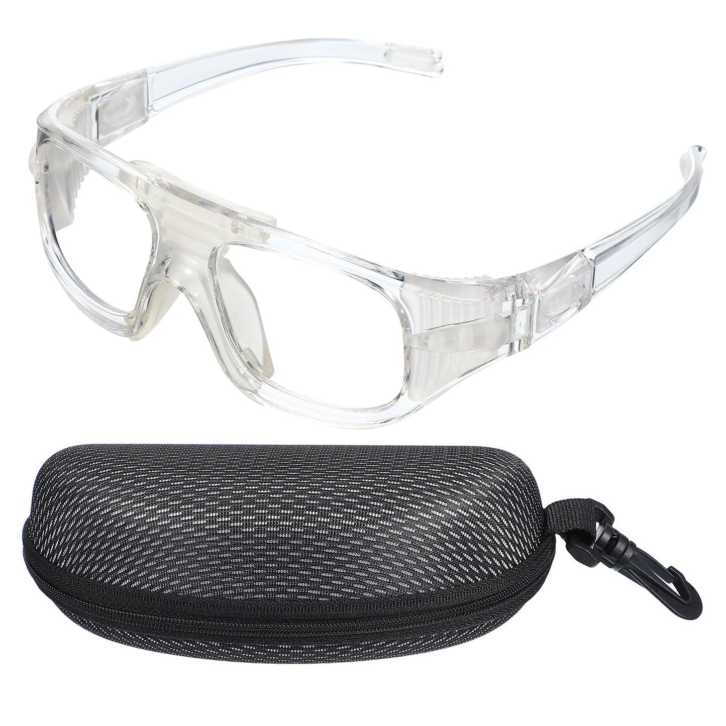 PATIKIL Adjustable Professional Sports Goggles, Unisex Safety Glasses Outdoor Sports Protective Eyewear for Basketball Racquetball Pickleball Football, Transparent