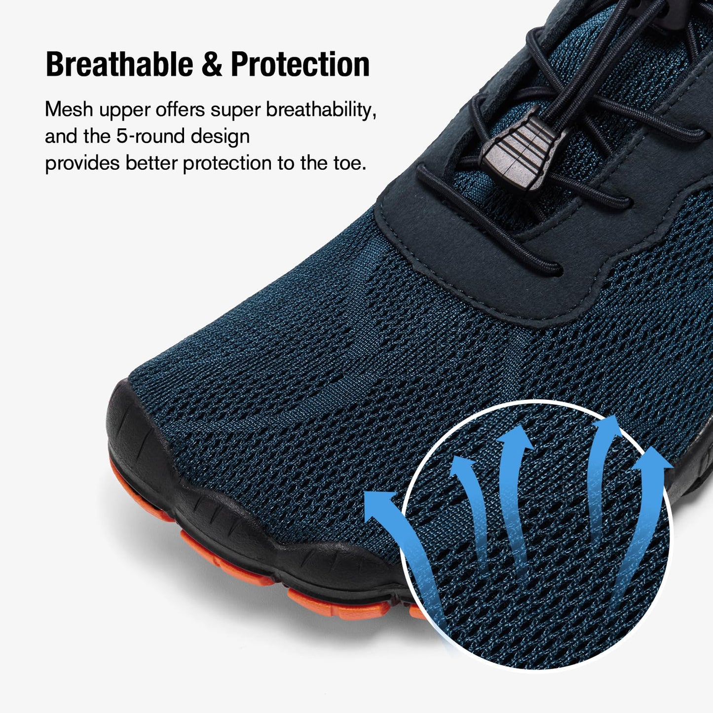 HIITAVE Men Water Shoes Barefoot Beach Aqua Socks Quick Dry for Outdoor Sport Hiking Swiming Surfing Navy 11 M US Men