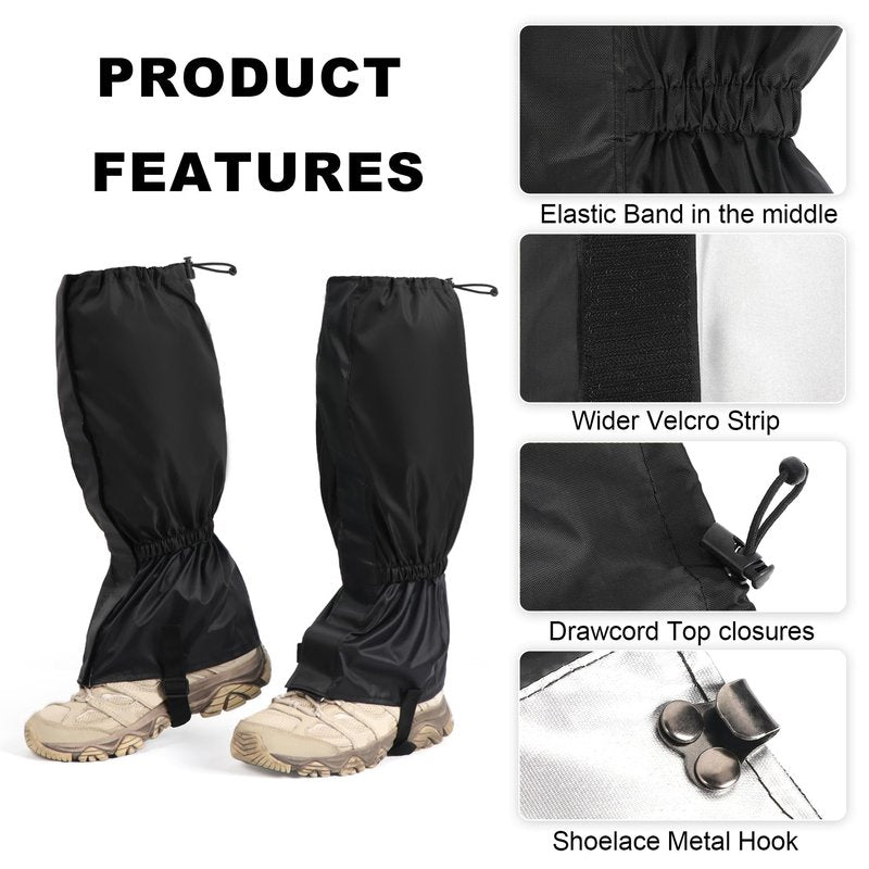 2 PCS Garden Trimming Leg Chaps, Waterproof Lawn Care Leg Gaiters, Adjustable Leg Gaiters, Weed Eating Leg Protectors for Women Men, Leg Guards for Garden and Farm Working Hiking Climbing Hunting