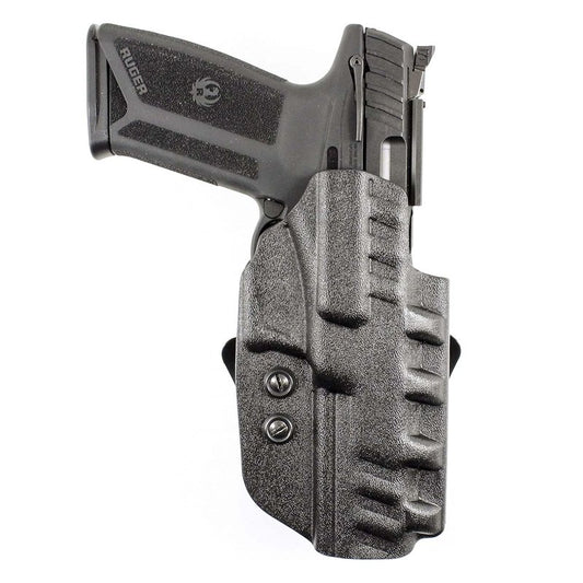 DeSantis Cazzuto Holster, Thermoplastic Material, Unisex Gun Holster with Belt Slot Attachment, Fits RUGER-57 WITH RED DOT SIGHT, 57 WITHOUT RED DOT SIGHT, Right-Hand Version, Black