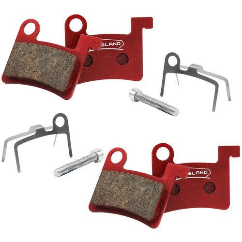 DYISLAND MT600 Electric Bike Disc Brake Pad Two Pairs, Suitable for DYISLAND LD-200PLUS LD4X-600, (Semi-Metallic/Sintered-Metal) (Semi-Metal)