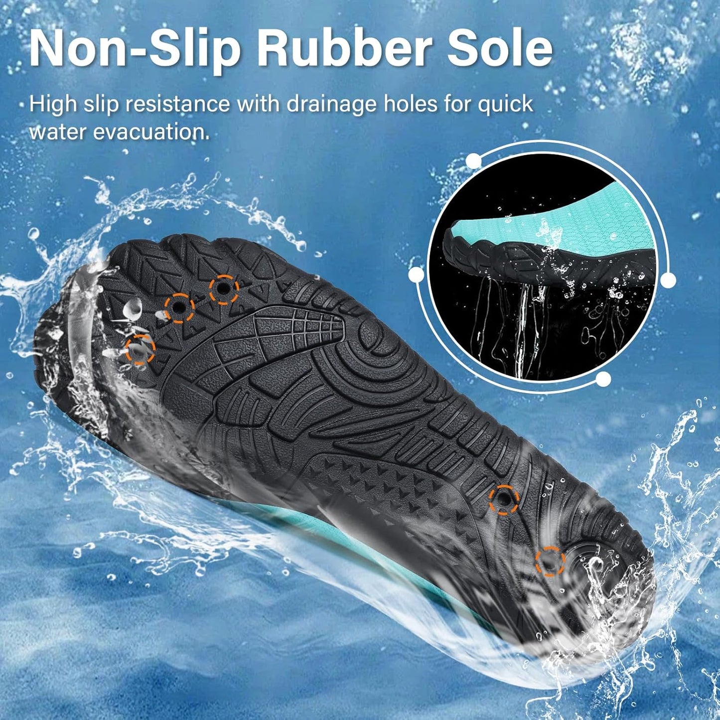 Water Shoes Womens Mens Quick-Dry Aqua Yoga Socks Barefoot Swim Pool Beach Shoes for Walking Hiking Diving Surf Ootdoor Water Sports