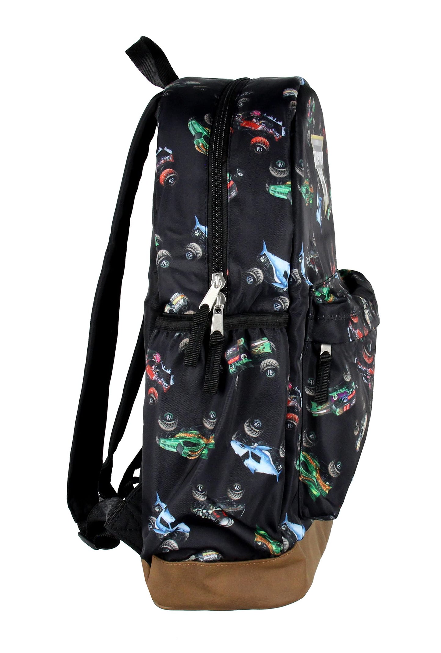 INTIMO Monster Jam Trucks Dragon Zombie Grave Digger Megalodon All Over Print Backpack 16"