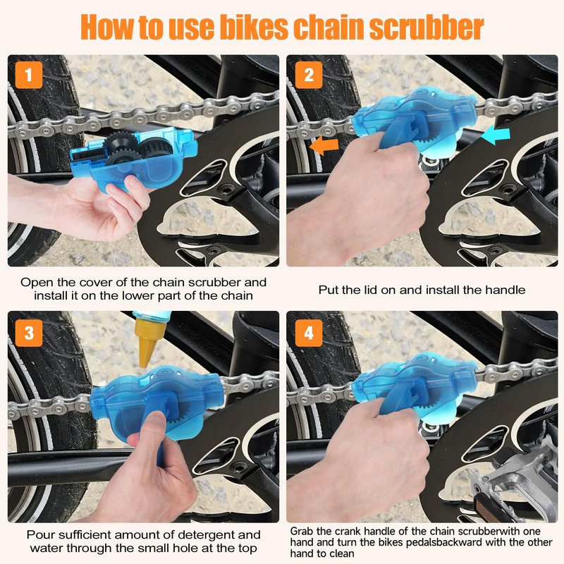 LOQOMI Bicycle Cleaning Kit including chain Cleaing Agent,chain brush,maintenance tool,lube,degreaser