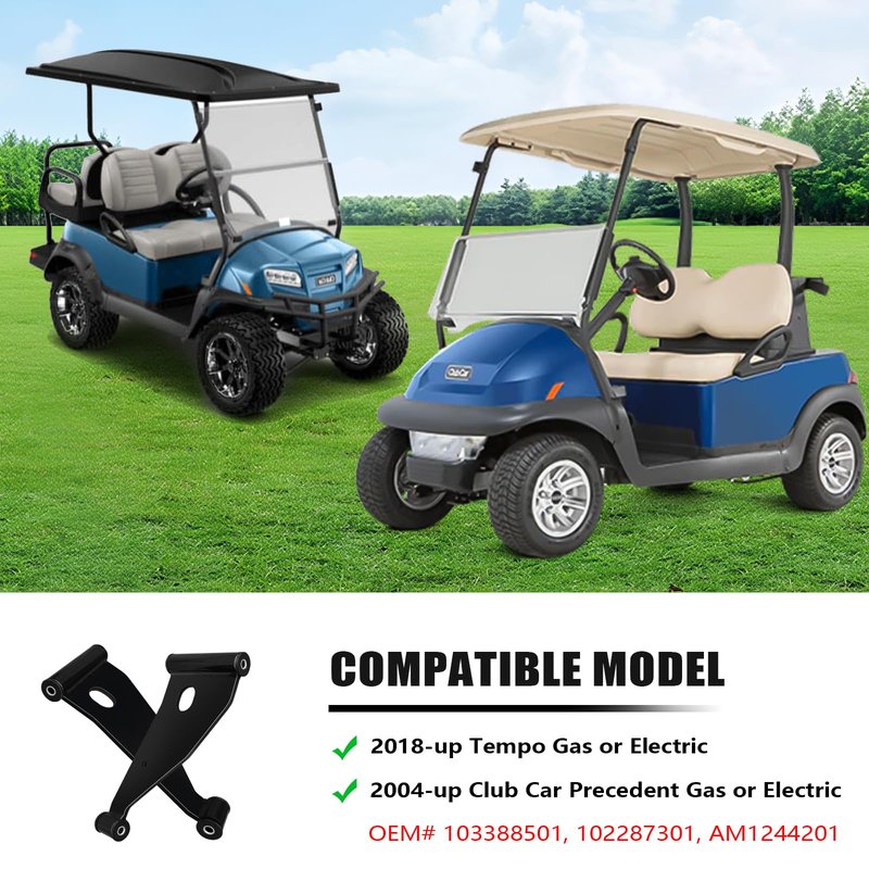Shu-Ran Golf Cart Control Arm Delta A-Plate for 2004+ Club Car Precedent & 2018-up Tempo Gas Electric Golf Carts, Replace OEM# 102287301, 103388501 (2 Pack)
