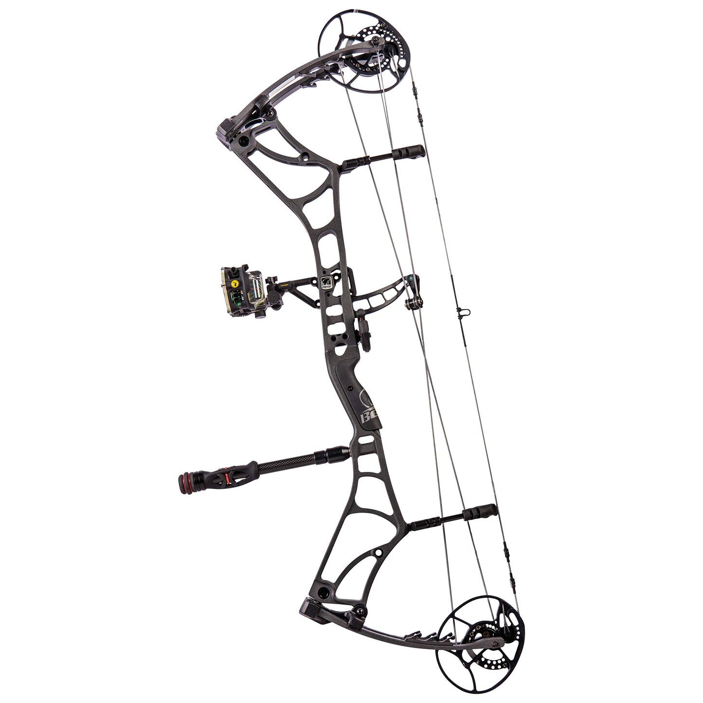 Trophy Ridge Hitman Bow Stabilizer, 8", Comes Pre-Assembled with 2 Removable 1oz Weights, Includes Wrist Strap, Mounting Bar, and Colored Rings, Silent Pursuit, Quick Connect and Disconnect System