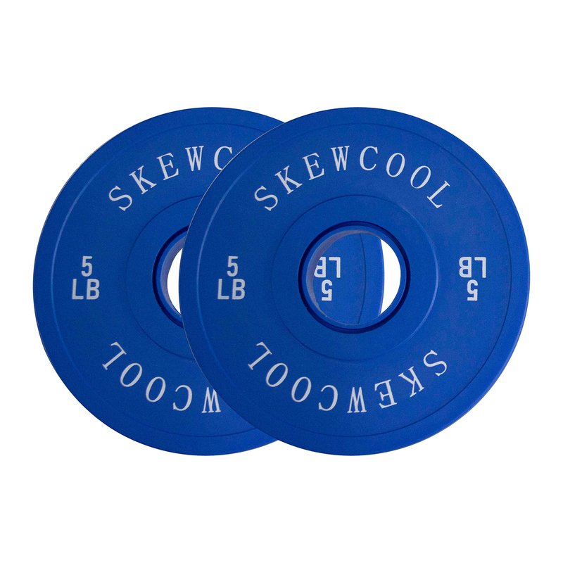 SKEWCOOL Olympic Fractional Plates 1.25LB 2.5LB 5LB Set Rubber Coated Fractional Change Plates 2-inch Color Weight Plates for Strength Training Weight Loss Sold in Pairs