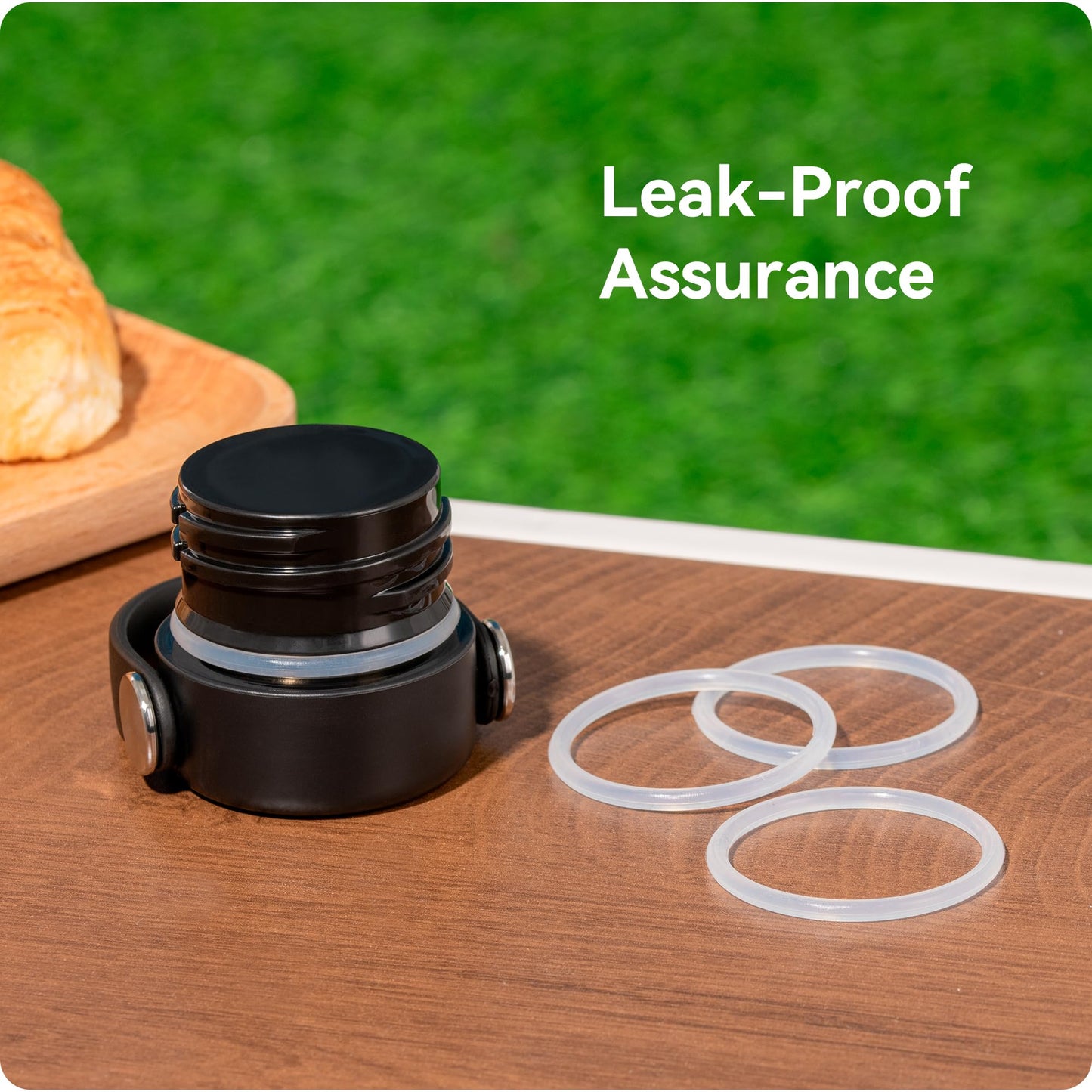 Prurex 3 - Pack Silicone Replacement Seals - Leak - Proof Gaskets for HydroFlask Standard Narrow - Mouth Lids, Compatible with 18/21/24/32 Oz Flasks
