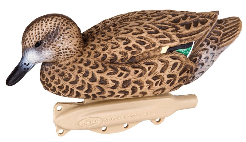 Flambeau Outdoors 8015SUV Storm Front 2 Green-Winged Teal Decoys, Classic Floaters - 6-Pack