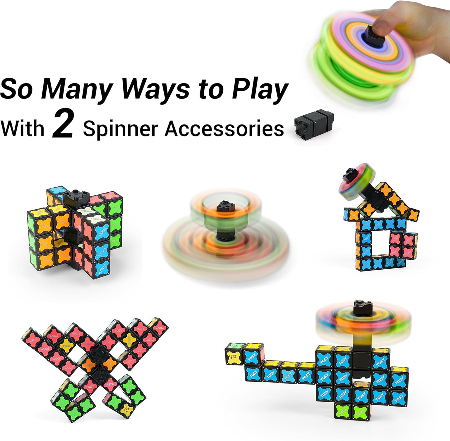 TOSY Magnet Cube 3x3 - 30 Blocks with 240 Magnets | Creative Building & Fidget Toy for Kids
