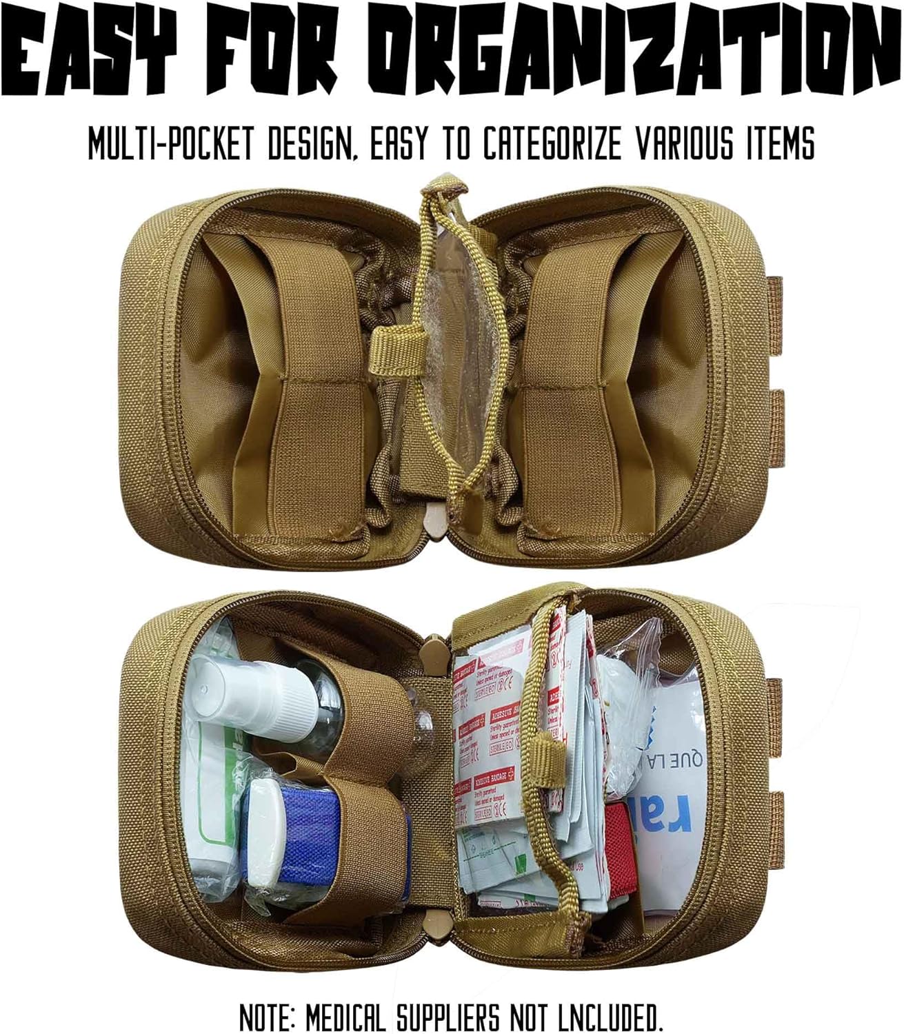 Skiennix 2 Pack Small Admin Pouches - 1000D Tactical Molle Mini Tool EDC Waist Belt Bags for Vest & Backpack