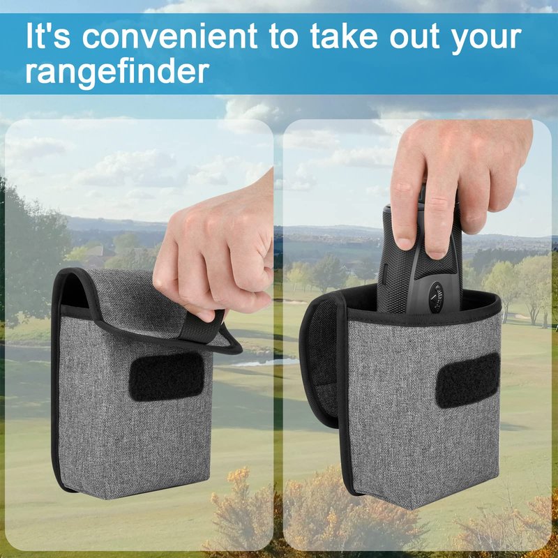 Xxerciz Golf Rangefinder Case Nylon Pouch Carrying Case Waist Bag Range Finder Protector with Carabiner, Universal Laser Range Finder Protective Storage Bag